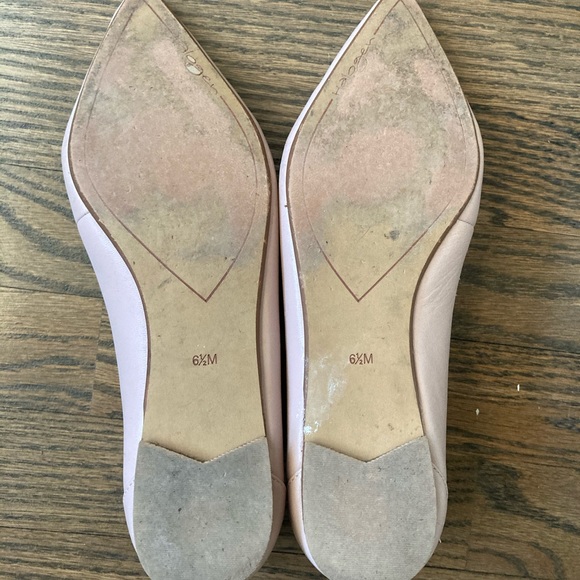 Halogen Owen Blush Leather Ankle Tie Flats - Picture 4 of 6